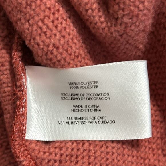 EDDIE BAUER women’s size XL rust color fleece pullover with pockets relaxed fit - Picture 10 of 15